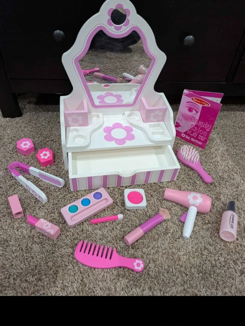 Melissa and Doug wood vanity makeup set